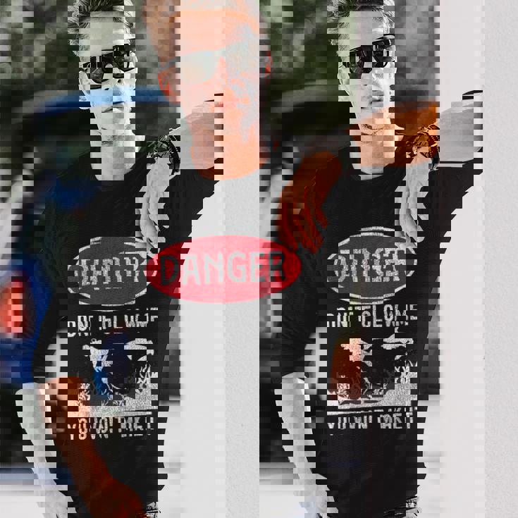 スキューバダイビング ダイバー Danger Don't Follow Me You Won't Make It 長袖Tシャツ 彼への贈り物
