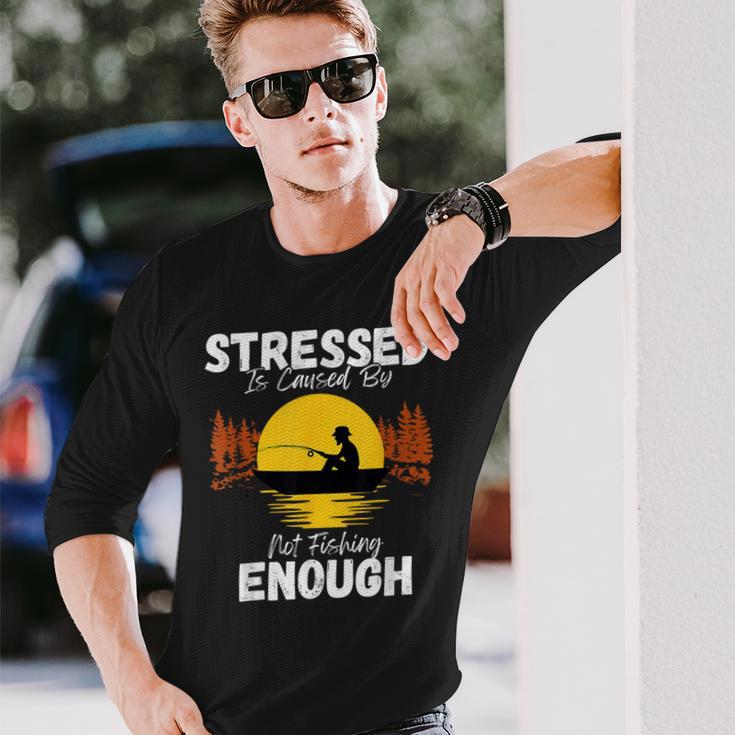 ストレスはファニーバスフライを十分に釣らないことが原因です 長袖Tシャツ 彼への贈り物