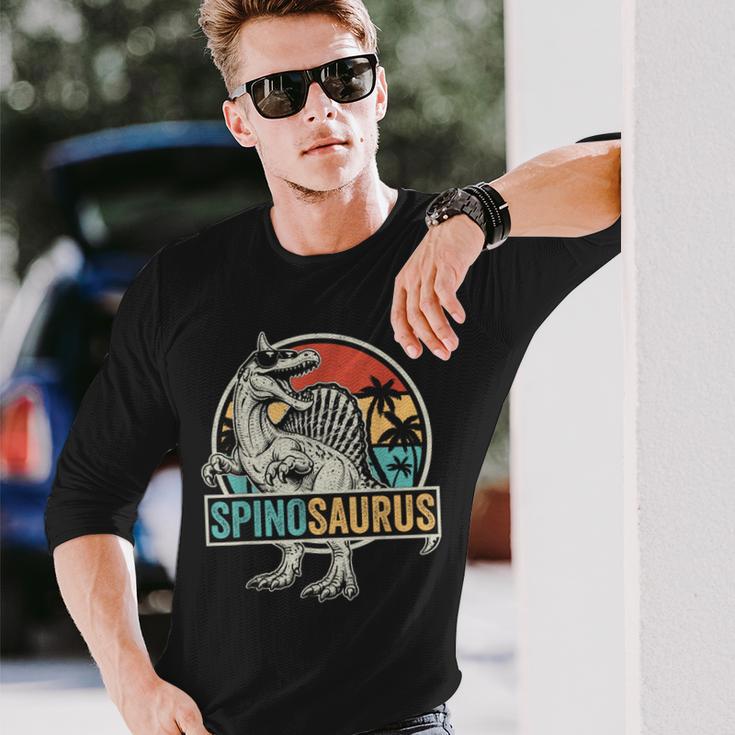 スピノサウルス ミラビリス 恐竜 長袖Tシャツ 彼への贈り物