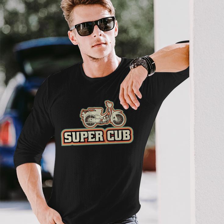 スーパーカブc100 原付バイク レトロジャパン 長袖tシャツ 長袖Tシャツ 彼への贈り物