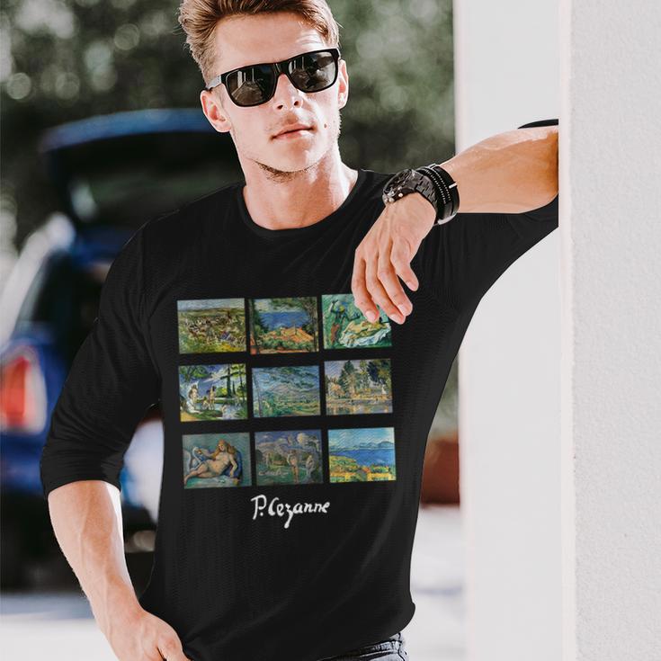 セザンヌの有名な芸術絵画 Cezanne 長袖Tシャツ 彼への贈り物
