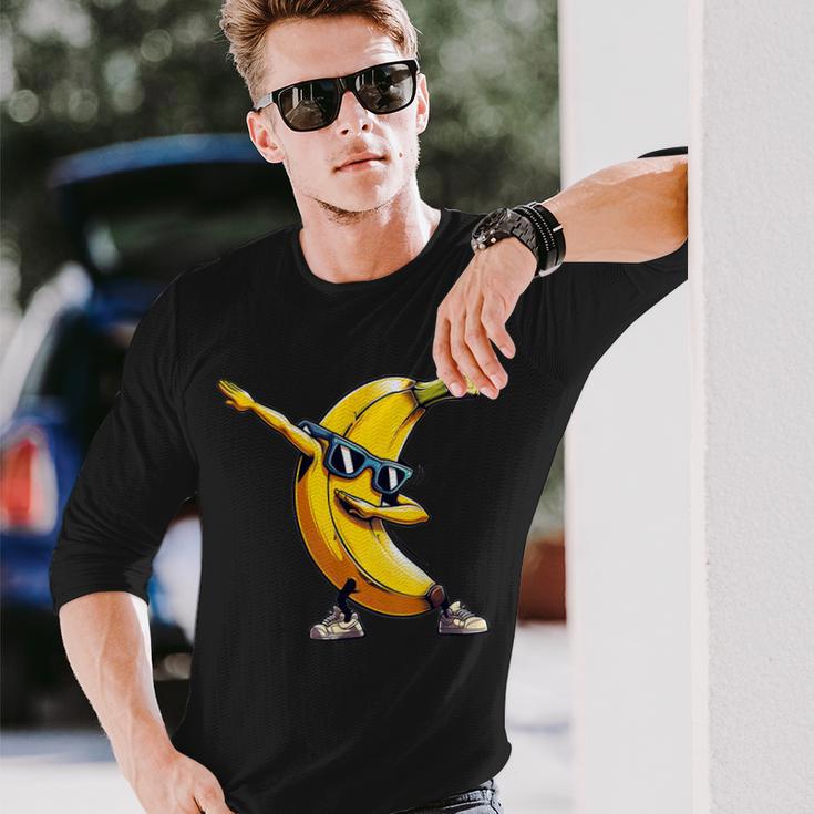 ダビングイエローバナナ 長袖Tシャツ 彼への贈り物