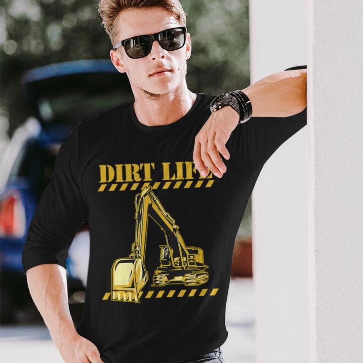 ダートライフ 建設掘削機 重機 オペレーター 長袖Tシャツ 彼への贈り物