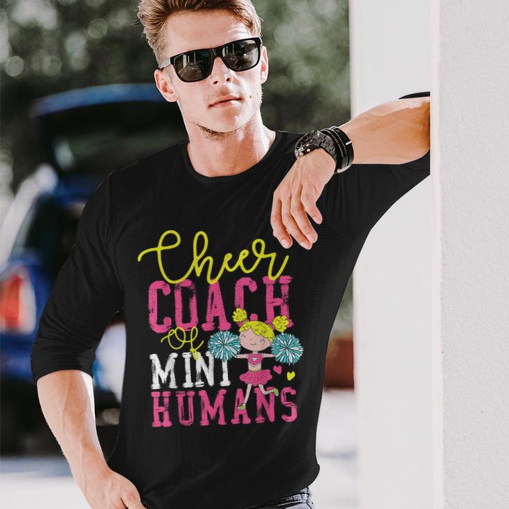 チアチアリーディングコーチ チアコーチ ミニヒューマンのチアコーチ 長袖Tシャツ 彼への贈り物