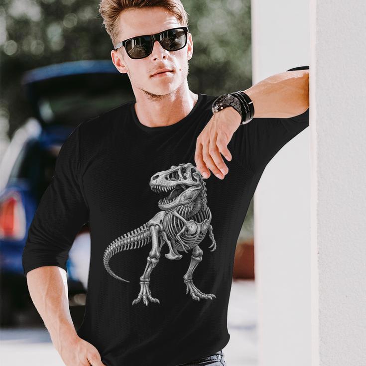 ティラノサウルス レックス スケルトン 化石 恐竜 解剖学 長袖Tシャツ 彼への贈り物