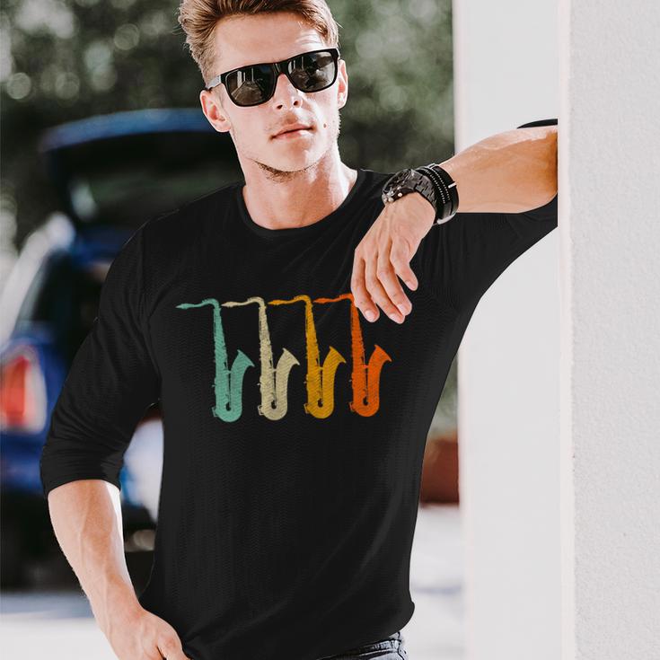 テナーサックス奏者のための面白いテナーサックスシャツ。 長袖Tシャツ 彼への贈り物