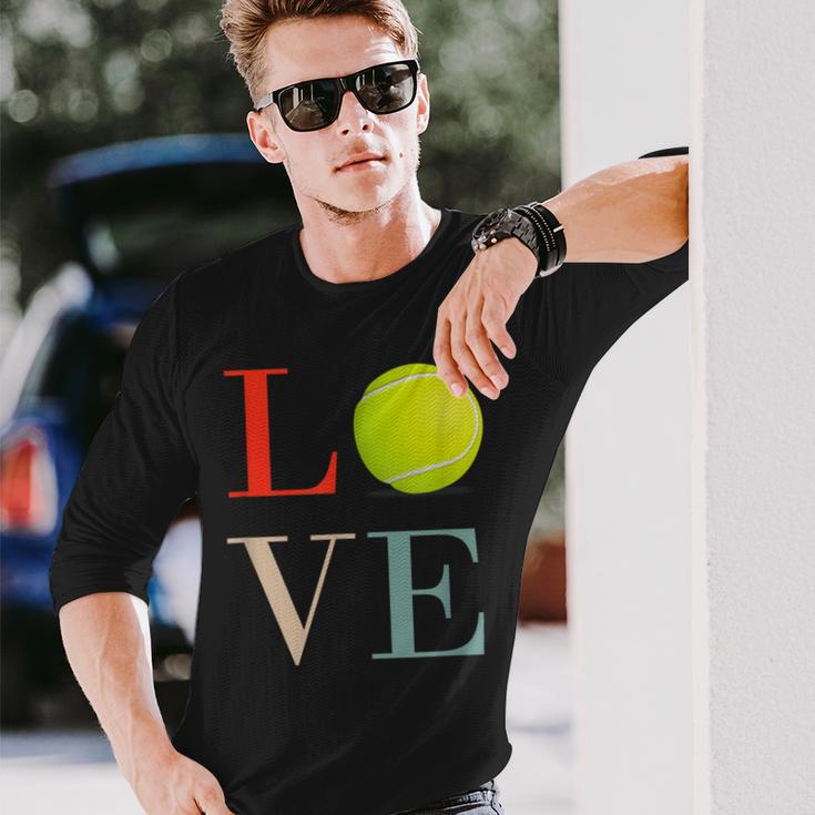 テニス Love バスケ 面白tシャツ おもしろ 服 オリジナル テニス部 おもしろグッズ ネタ メンズ 長袖Tシャツ 彼への贈り物