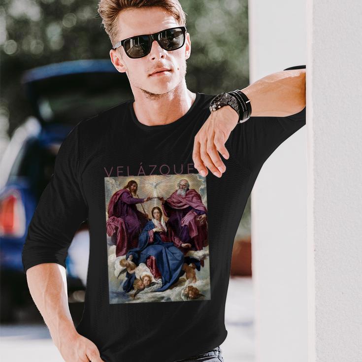 ディエゴ・ベラスケス マリアの戴冠式 長袖Tシャツ 彼への贈り物