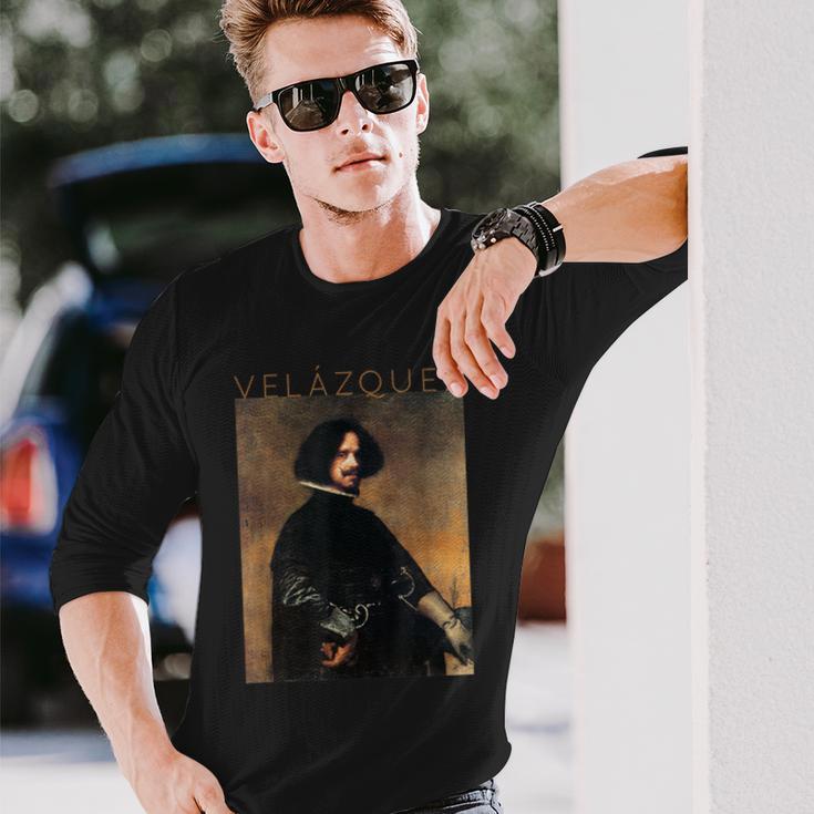 ディエゴ・ベラスケス 自画像 長袖Tシャツ 彼への贈り物