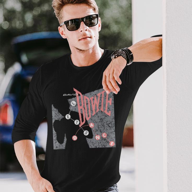 デヴィッド・ボウイ Let's Dance ピンクとグレー 長袖Tシャツ 彼への贈り物