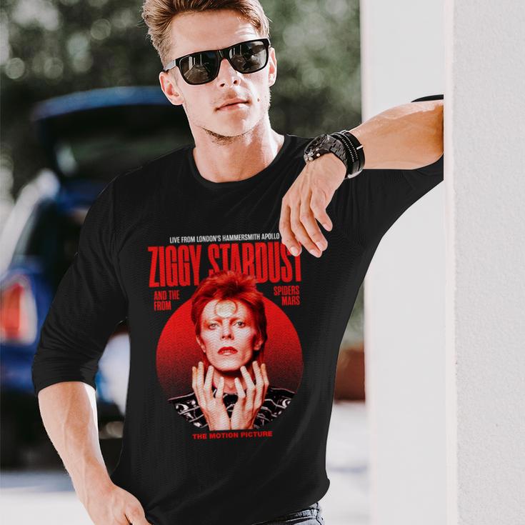 デヴィッド・ボウイ ジギー スターダスト モーションピクチャー カラー スキタ写真 長袖tシャツ 長袖Tシャツ 彼への贈り物