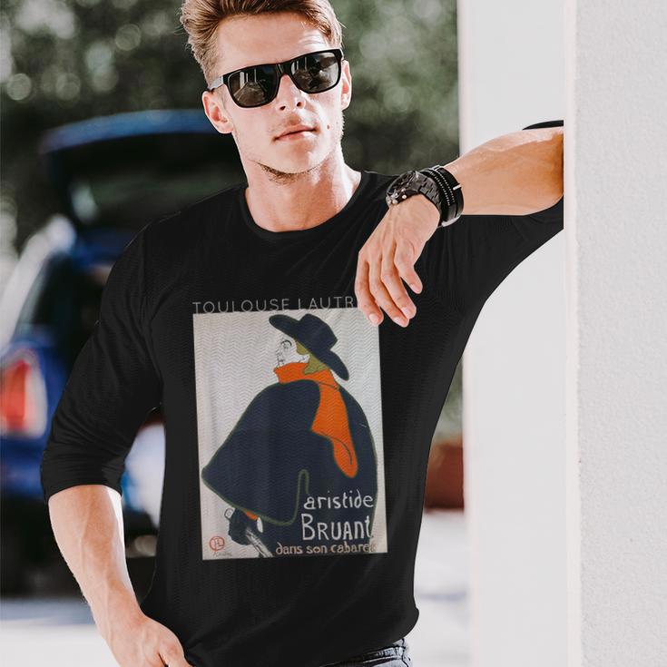 トゥールーズ・ロートレック アリスティド・ブリュアン キャバレー 長袖Tシャツ 彼への贈り物