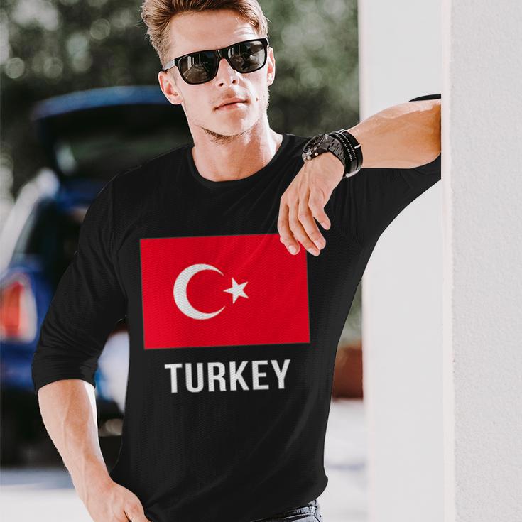 トルコの国旗 長袖Tシャツ 彼への贈り物