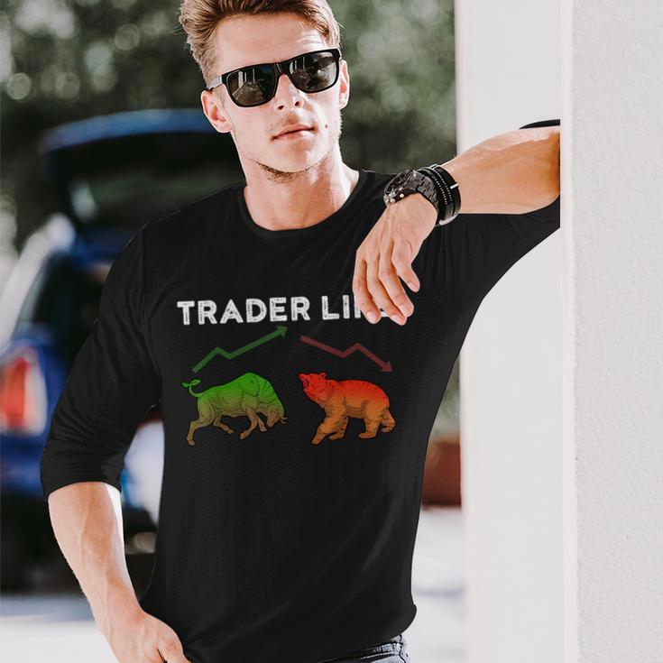 トレーダーtシャツストックtシャツデイトレードシャツマーケット外国為替 長袖Tシャツ 彼への贈り物