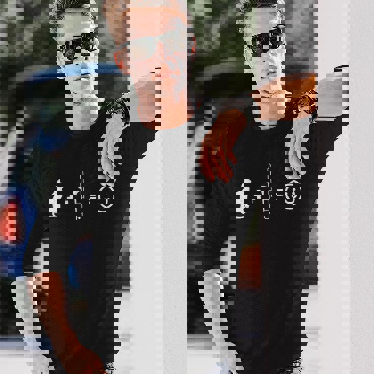 トロンボニストギフト猫とトロンボーンが大好き 長袖Tシャツ 彼への贈り物