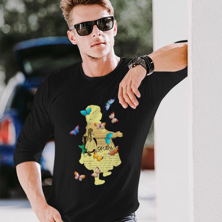 ドロシー・ゲイル・オズの魔法使い ヴィンテージフェアリーテイルブックアートスタイル 長袖Tシャツ 彼への贈り物