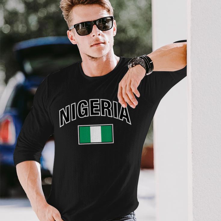 ナイジェリア国旗 誇り高きナイジェリア 長袖Tシャツ 彼への贈り物