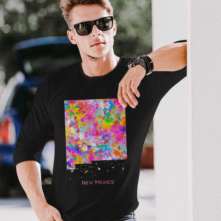 ニューメキシコ州の地図 長袖Tシャツ 彼への贈り物