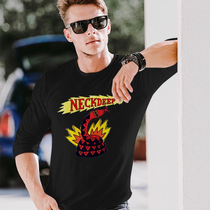 ネックディープシューティングアイ 長袖Tシャツ 彼への贈り物