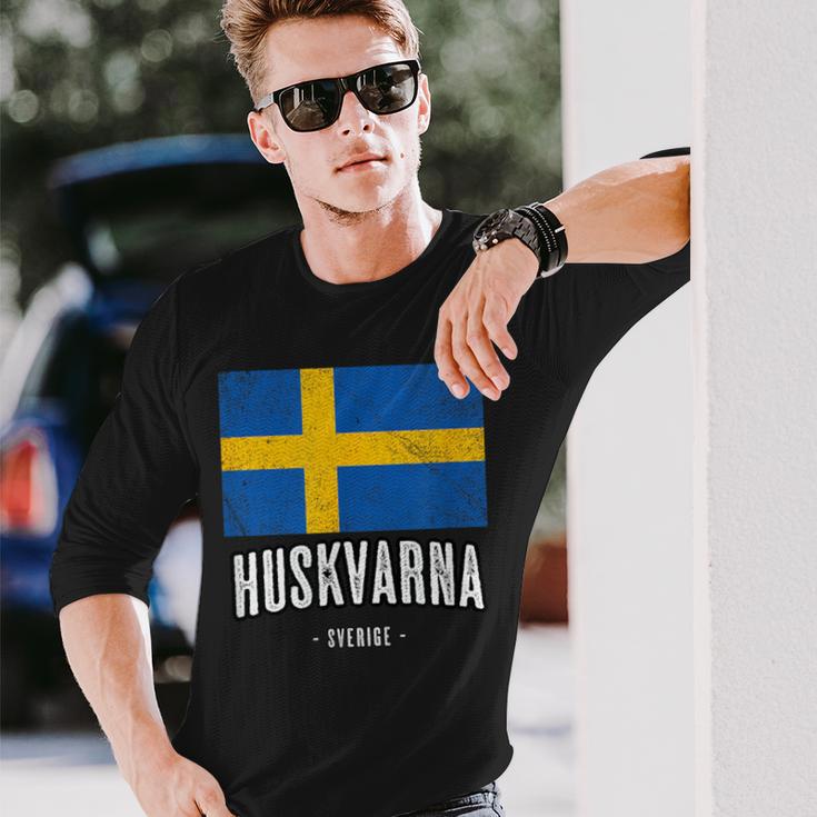 ハスクバーナ市 スウェーデン 長袖Tシャツ 彼への贈り物