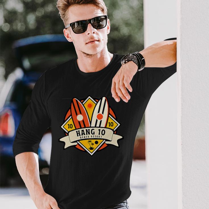 ハング10 サーフボード サーフ サーフィン サーファー 長袖Tシャツ 彼への贈り物