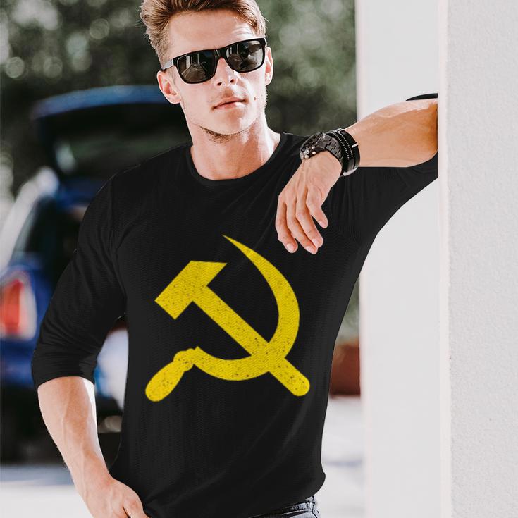 ハンマーと鎌のシンボル Cccp ソビエト連邦 長袖Tシャツ 彼への贈り物