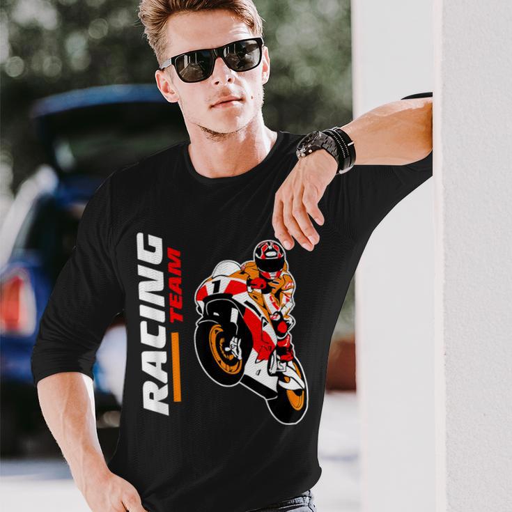 バイクレース Motorcycle Racing 長袖Tシャツ 彼への贈り物