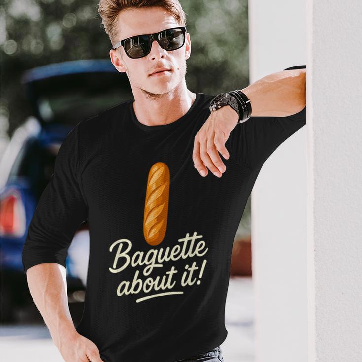 バゲット好き フランス ベーカリー フランスパン 長袖Tシャツ 彼への贈り物