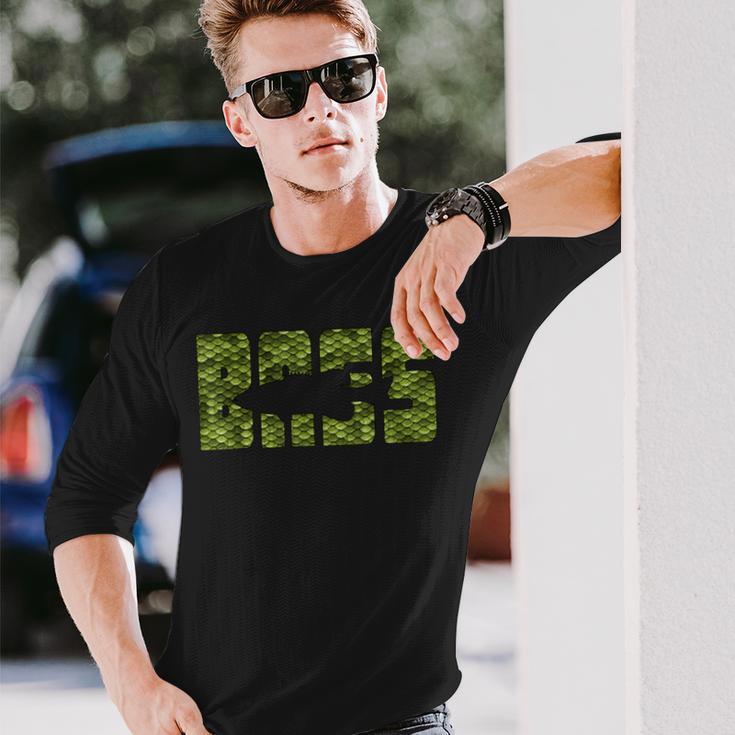 バスフィッシングティー オオクチ バスアングラーフィッシュティー 長袖Tシャツ 彼への贈り物