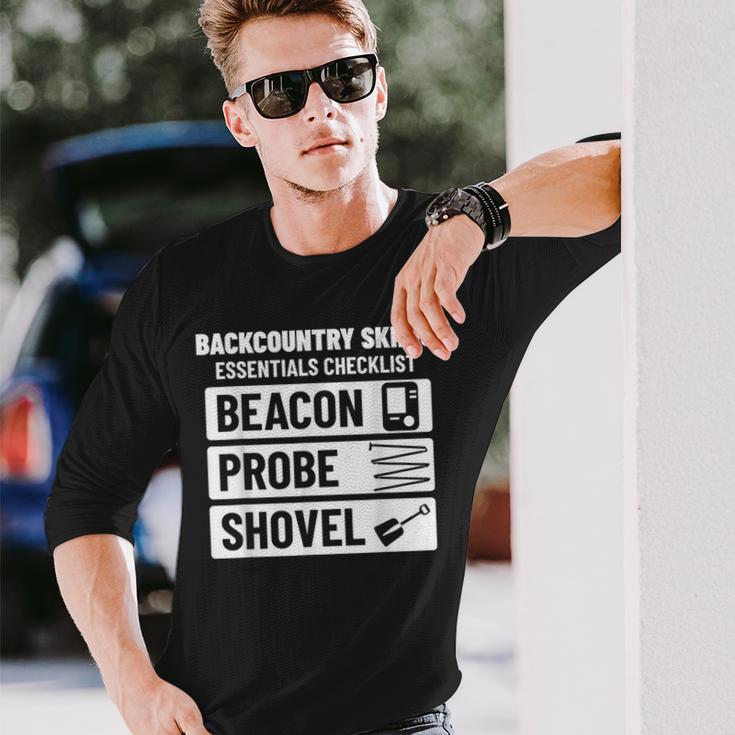 バックカントリースキー エッセンシャルチェックリスト ゲレンデ外スキーヤー用 長袖Tシャツ 彼への贈り物