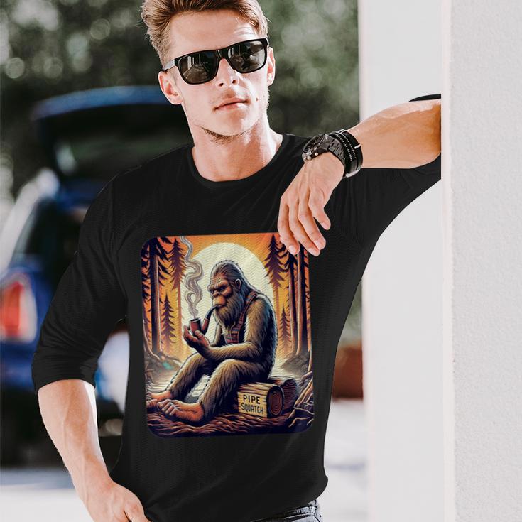 パイプスモーキング ビッグフット パイプスクワッチ 長袖Tシャツ 彼への贈り物