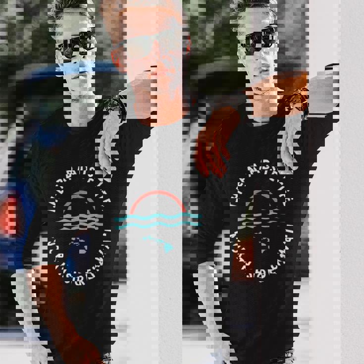 パラダイスライフサンセットノースショアハワイ諸島 長袖Tシャツ 彼への贈り物