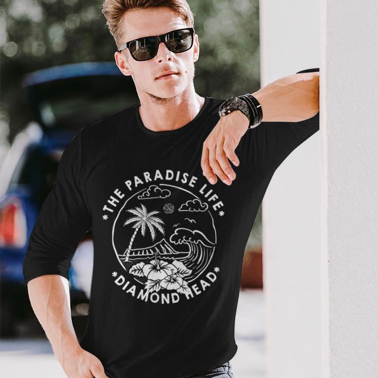 パラダイス・ライフ ダイヤモンドヘッド ハワイ 長袖Tシャツ 彼への贈り物