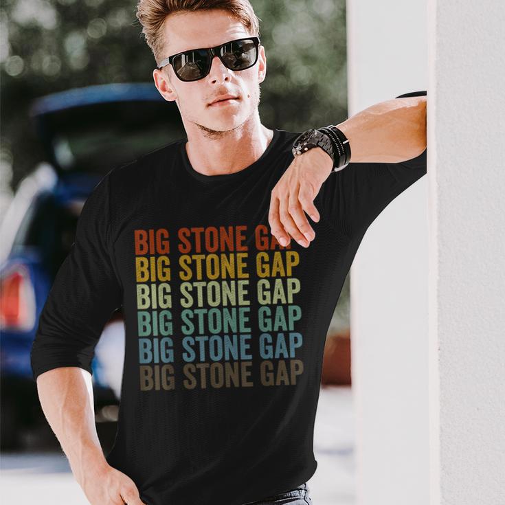 ビッグ・ストーン・ギャップ・シティ・レトロ 長袖Tシャツ 彼への贈り物