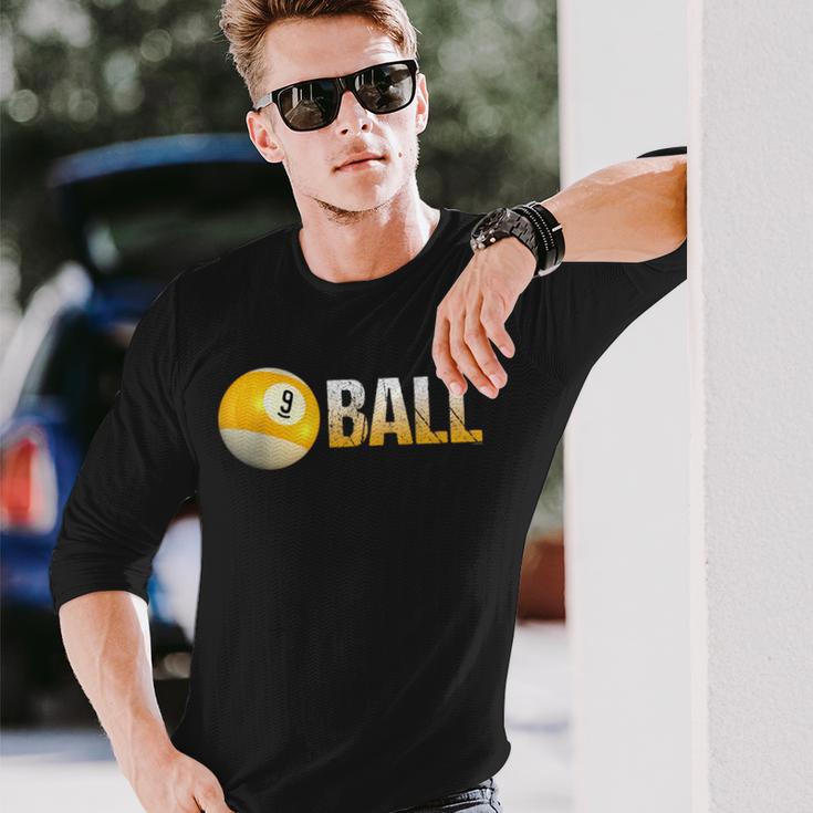 ビリヤード プールボール 9ボール アパレル 9ボール チーム リーグ用 長袖Tシャツ 彼への贈り物