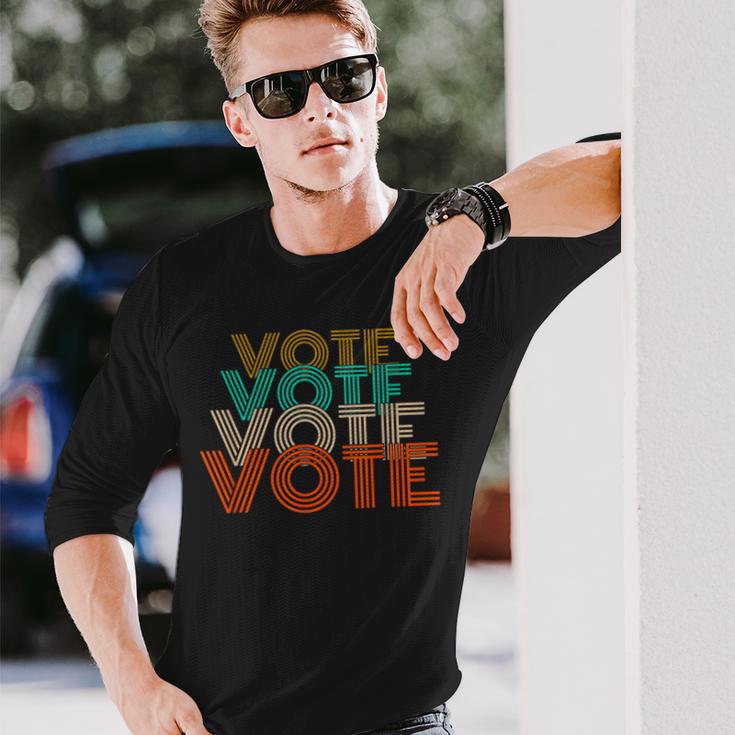 ビンテージ 中間選挙 投票 メンズ レディース 中期 長袖Tシャツ 彼への贈り物