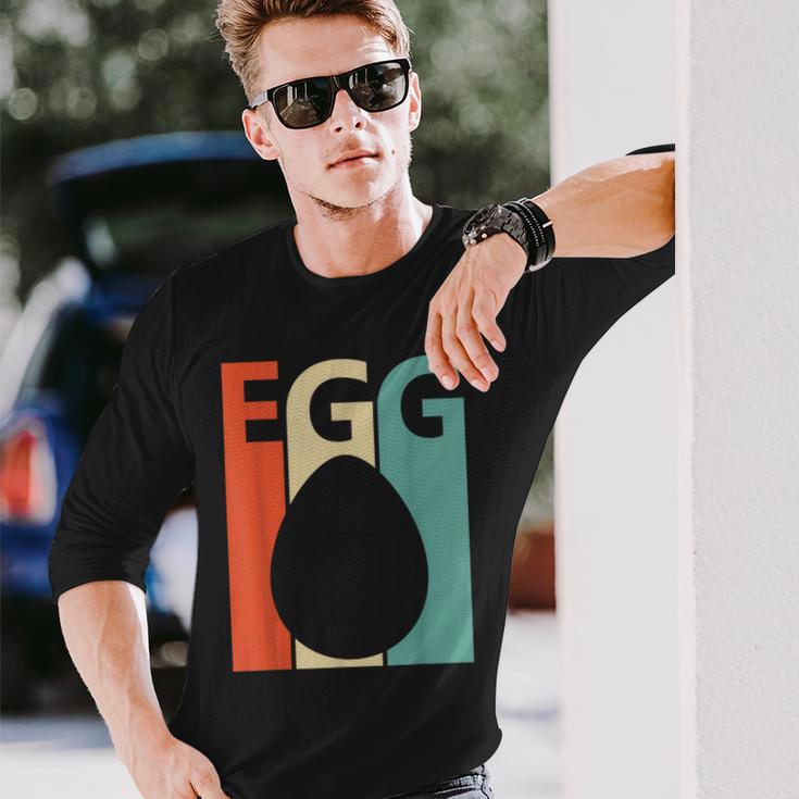 ビンテージ・スタイル 卵 長袖Tシャツ 彼への贈り物