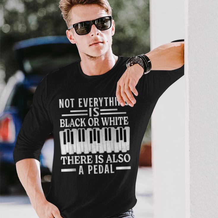 ピアノ奏者 ピアニスト クラシック音楽愛好家の衣装 長袖Tシャツ 彼への贈り物