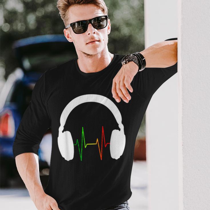 ファニー ラスタ ギフト メンズ レディース クール ラスタカラー ヘッドホン 長袖Tシャツ 彼への贈り物