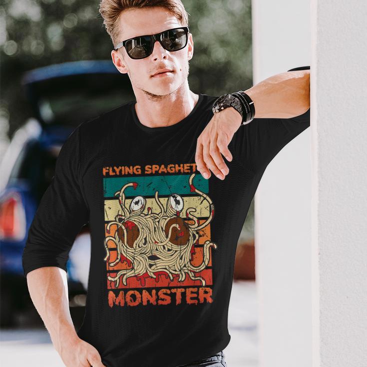 フライングスパゲッティモンスター モンスター 長袖Tシャツ 彼への贈り物