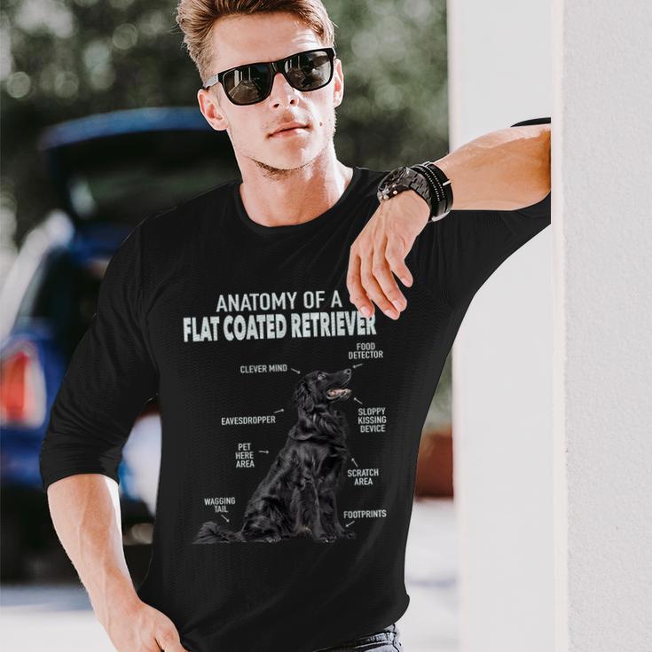 フラットコートレトリバーの解剖学 長袖Tシャツ 彼への贈り物