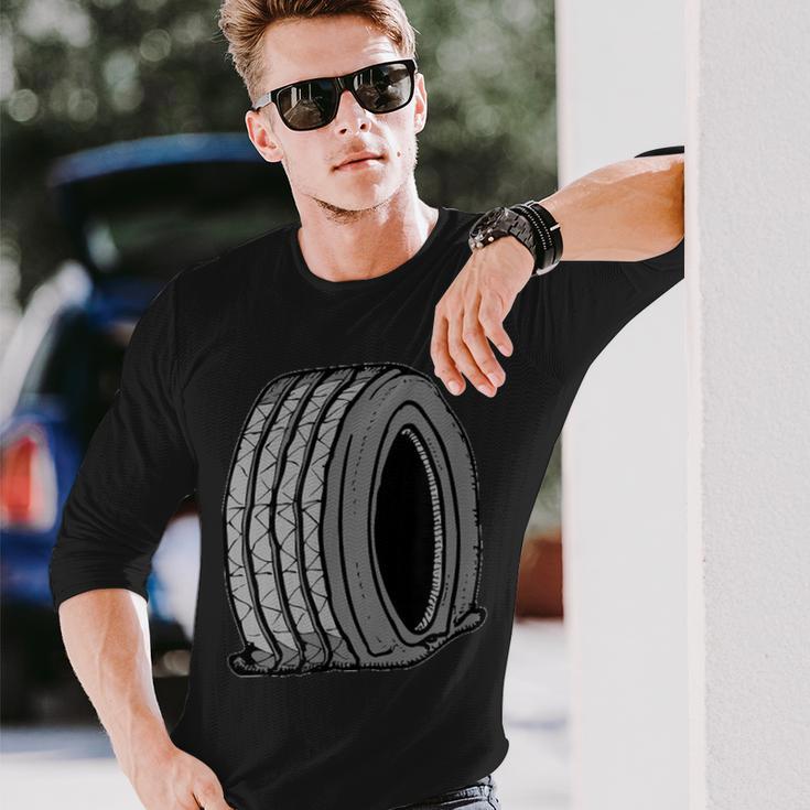 フラットタイヤ 長袖Tシャツ 彼への贈り物