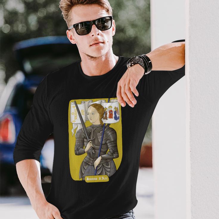 フランスのヒロインの聖ジャンヌ・ダルク 長袖Tシャツ 彼への贈り物