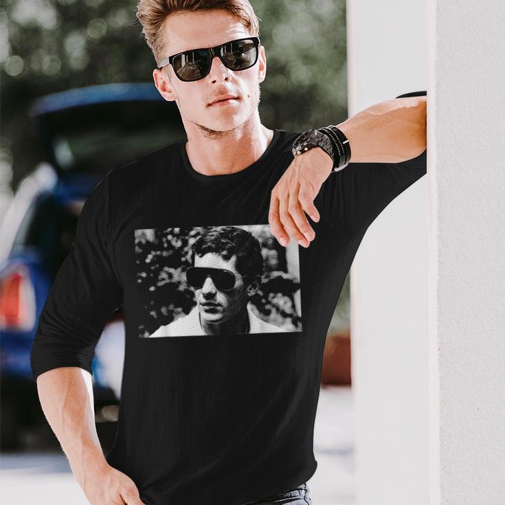 ブラジルのレーシングドライバー アイルトン・セナ 1985 長袖Tシャツ 彼への贈り物