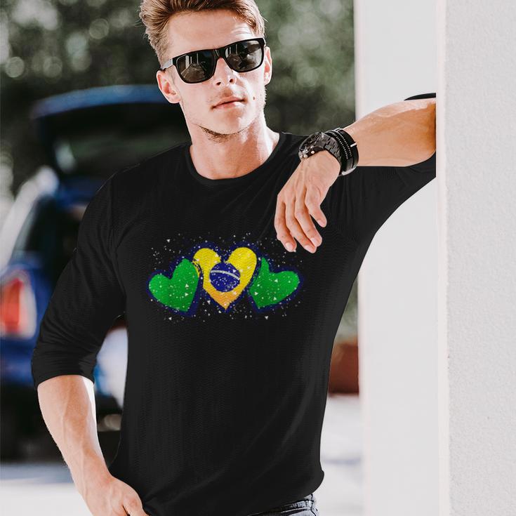 ブラジル独立記念日 ブラジル誕生 国旗 愛 ブラジル 長袖Tシャツ 彼への贈り物