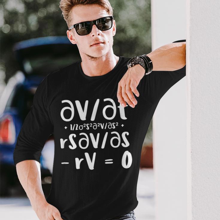 ブラックショールズ方程式 長袖Tシャツ 彼への贈り物