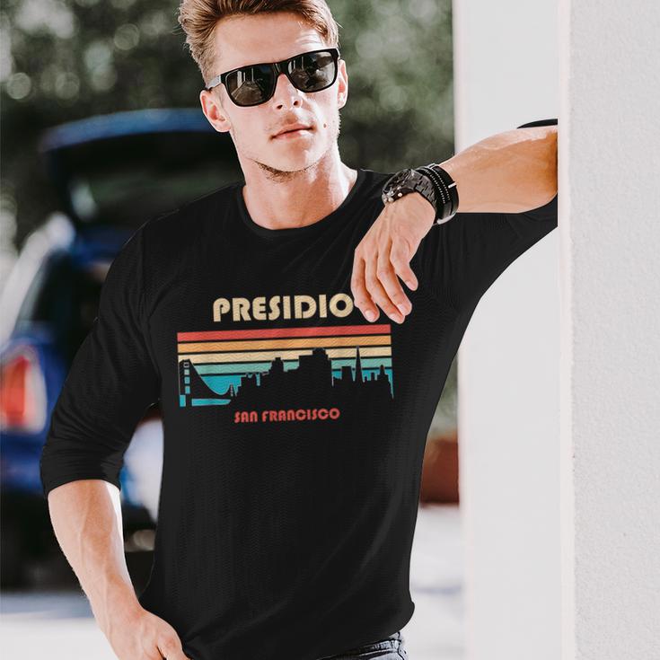 プレシディオ サンフランシスコ カリフォルニア レトロ ヴィンテージ 長袖Tシャツ 彼への贈り物