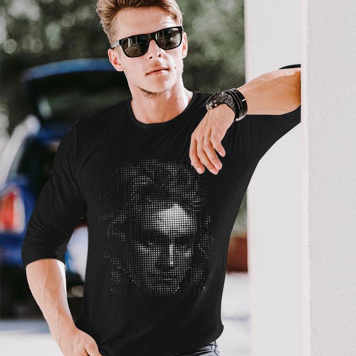 ベートーベンの肖像画、ドットワーク。クラッシック 長袖Tシャツ 彼への贈り物