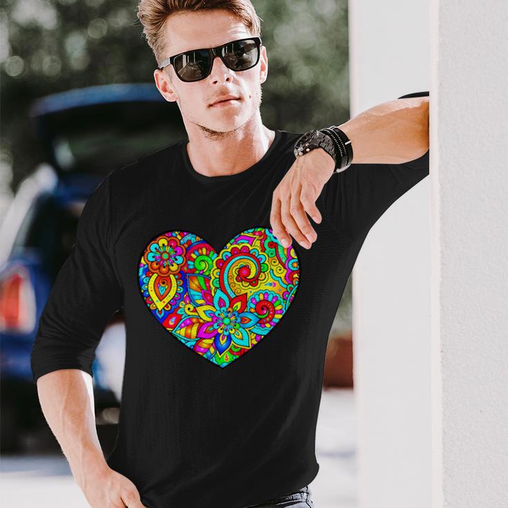 ペイズリーハート 長袖Tシャツ 彼への贈り物