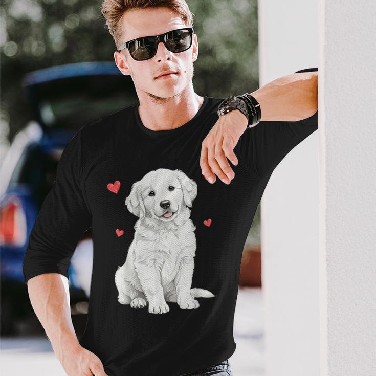 ホワイトゴールデンレトリバー ホワイトイングリッシュクリーム ゴールデンレトリバー 長袖Tシャツ 彼への贈り物